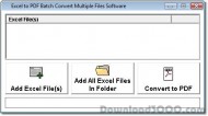 Excel to PDF Batch Convert Multiple Files Software screenshot